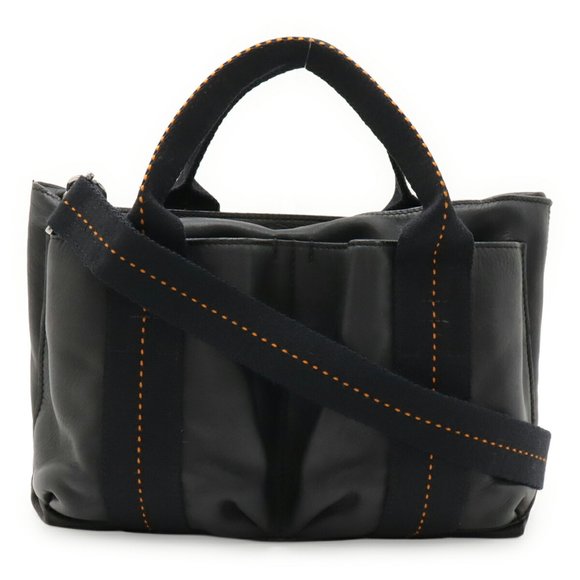 HERMES Caravan Horizontal PM Tote Bag/Shoulder Bag in Veau Derma Leather, Bla... - Picture 1 of 9